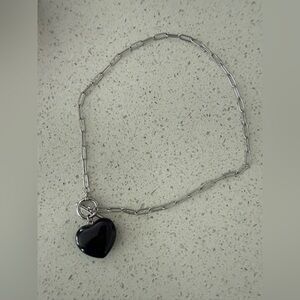 Silver Heart Pendant Necklace